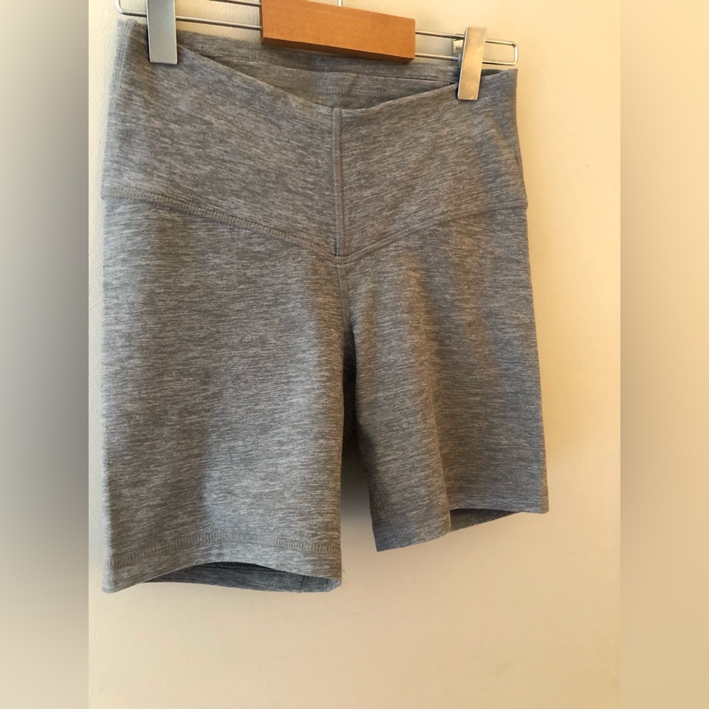 Fabletics Heather Gray High-Waist Athletic Shorts